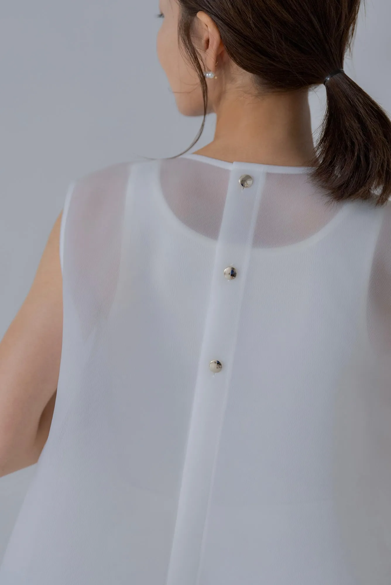シアーラッセル ノースリトップス｜SHEER RUSSEL NO SLEEVE TOPS