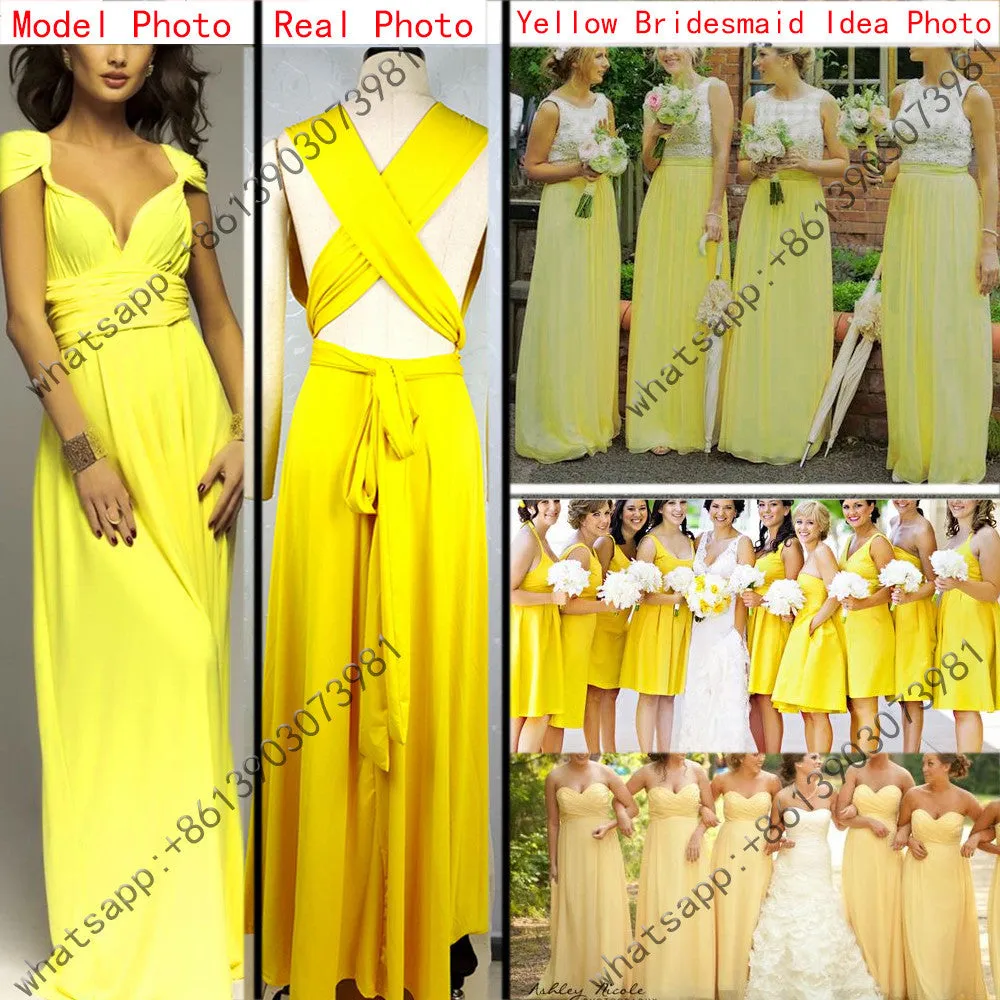 11 color summer women maxi dress red bandage long dress Multiway Bridesmaids Convertible Dress