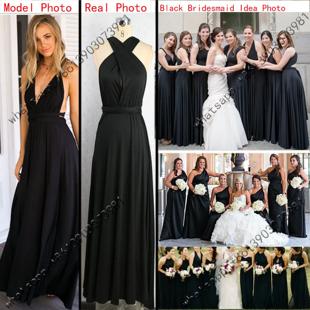 11 color summer women maxi dress red bandage long dress Multiway Bridesmaids Convertible Dress