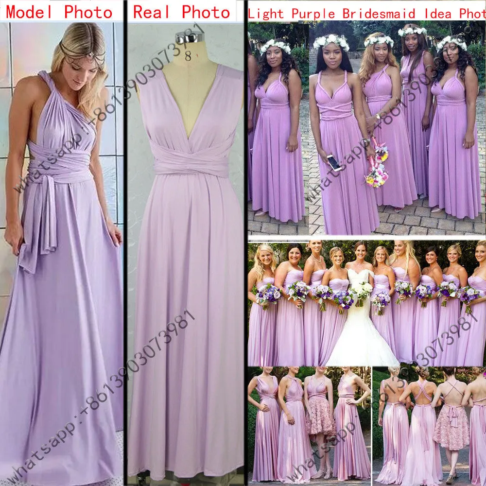 11 color summer women maxi dress red bandage long dress Multiway Bridesmaids Convertible Dress