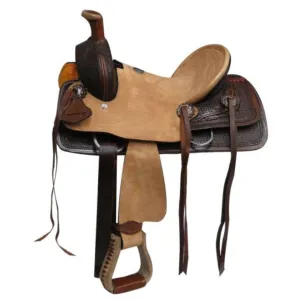 12" DOUBLE T  YOUTH HARD SEAT ROPER STYLE SADDLE