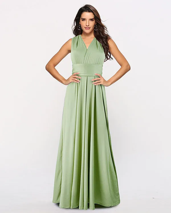 2020 Popular Multi-Wear Bridesmaid Dresses Maxi Convertible Dress