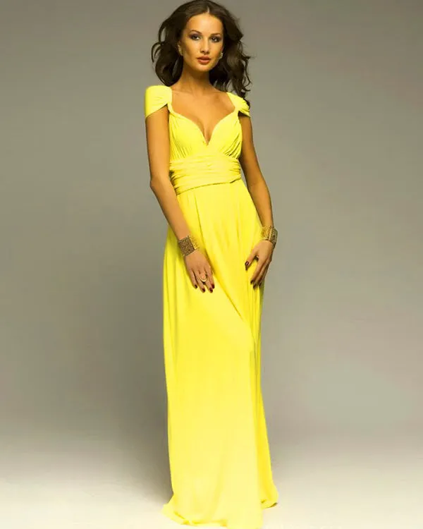 2020 Popular Multi-Wear Bridesmaid Dresses Maxi Convertible Dress