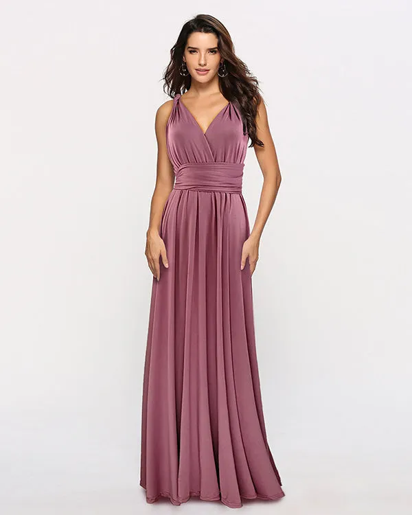 2020 Popular Multi-Wear Bridesmaid Dresses Maxi Convertible Dress