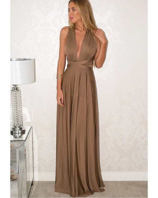 2020 Popular Multi-Wear Bridesmaid Dresses Maxi Convertible Dress