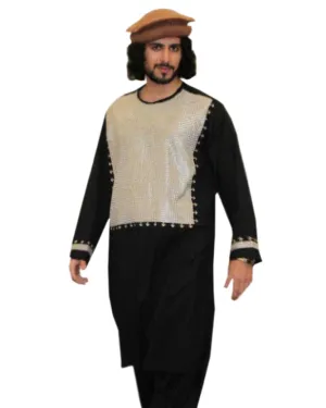 Afghan Black Color Suit For Gents