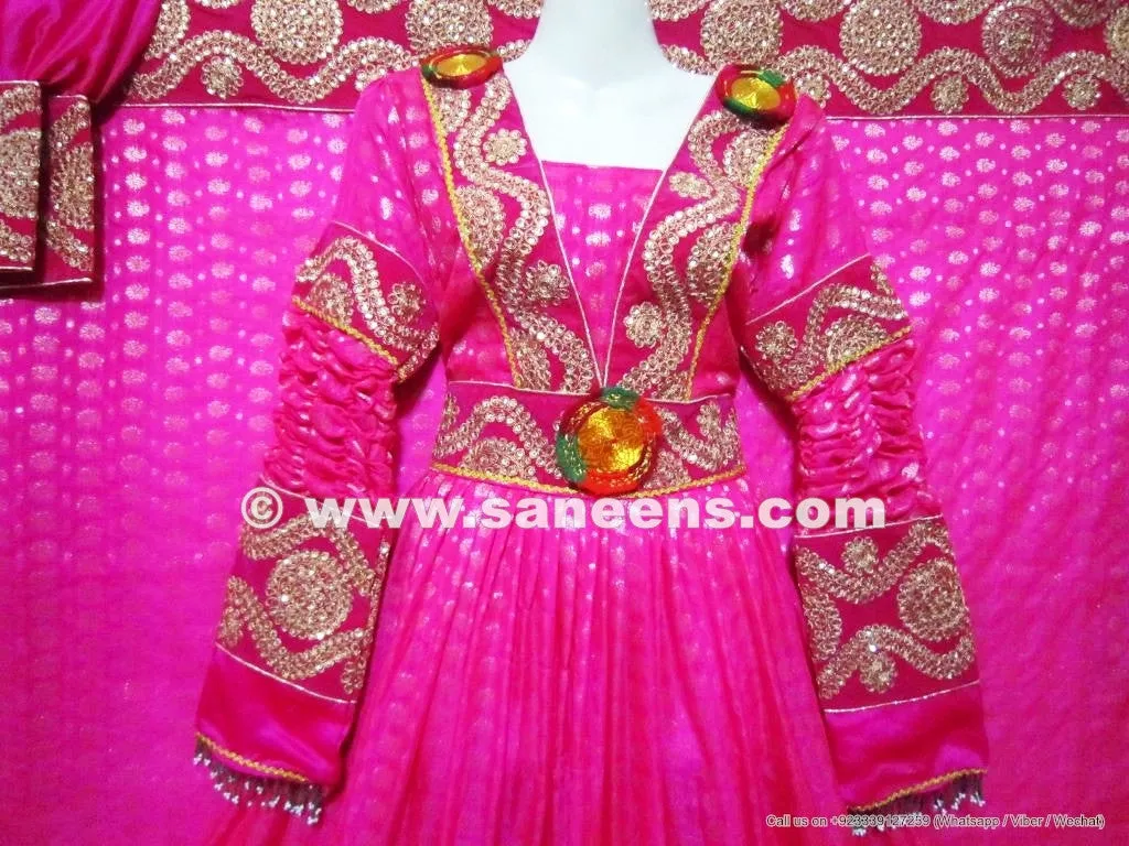 Afghan Bridle Gown In Pink Color