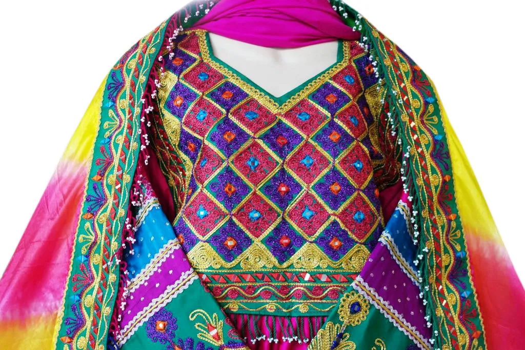 Afghan Bridle Pink Dress