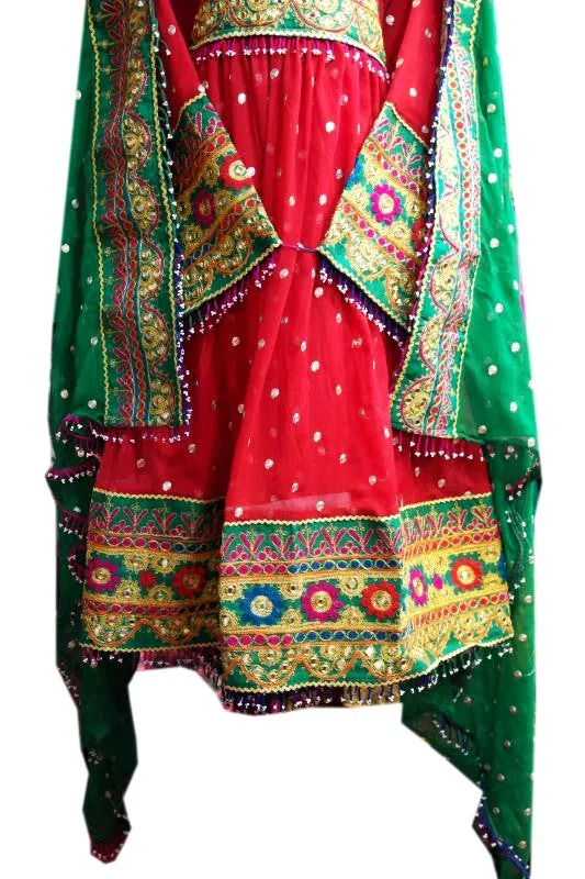 Afghan Red Color Dress