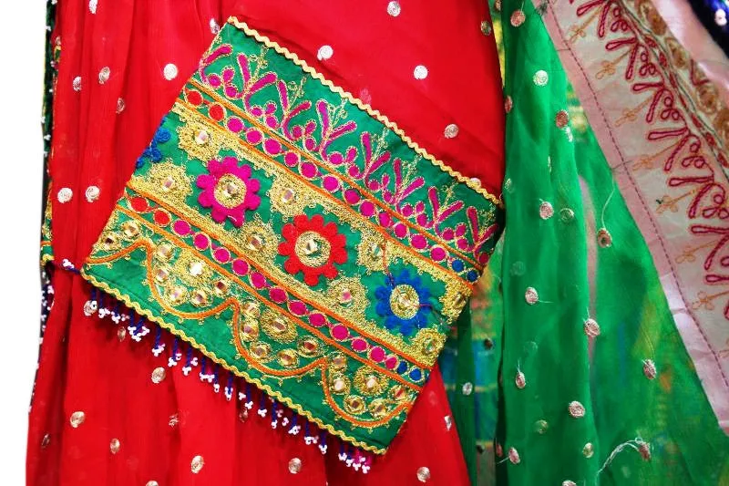 Afghan Red Color Dress