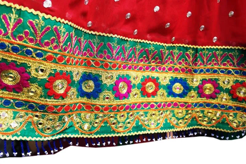 Afghan Red Color Dress