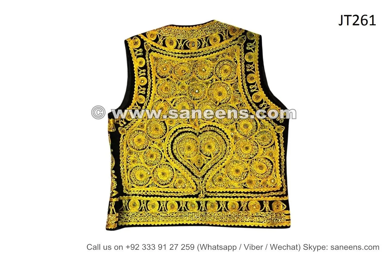 Afghan Tribal Vest with Zari Embroidery