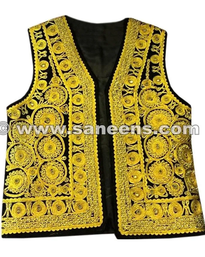 Afghan Tribal Vest with Zari Embroidery