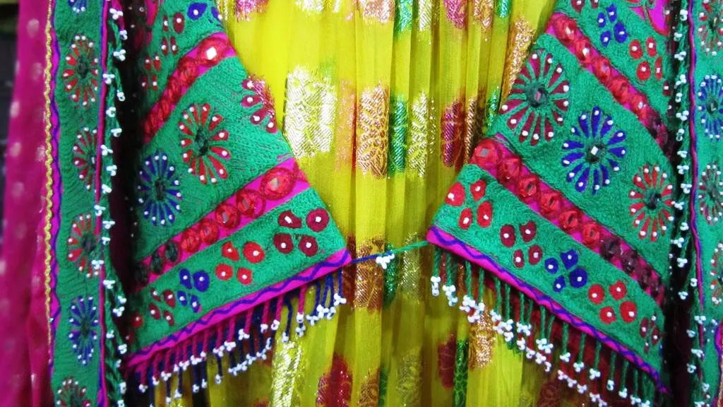 Afghan Yellow Bridle Dress