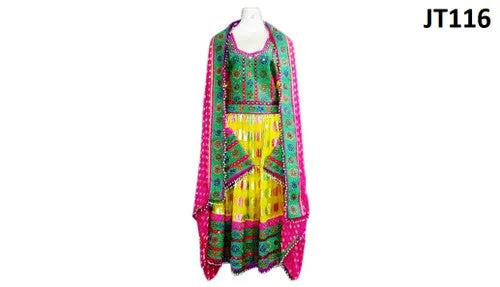 Afghan Yellow Bridle Dress
