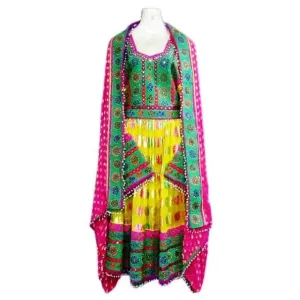 Afghan Yellow Bridle Dress