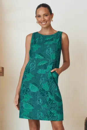 Alana Dress - Lotus Aqua