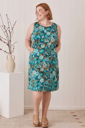 Alana Dress - Poppy Teal