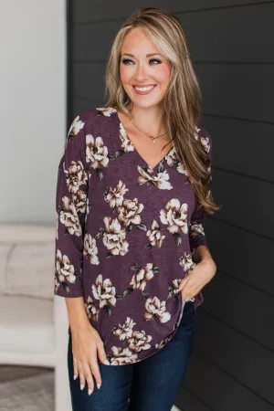 All That Remains Floral Top- Maroon