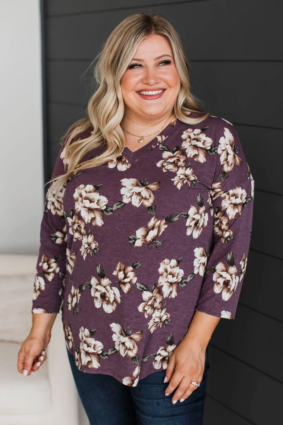 All That Remains Floral Top- Maroon