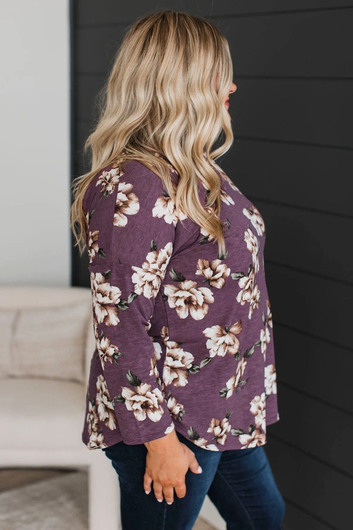 All That Remains Floral Top- Maroon