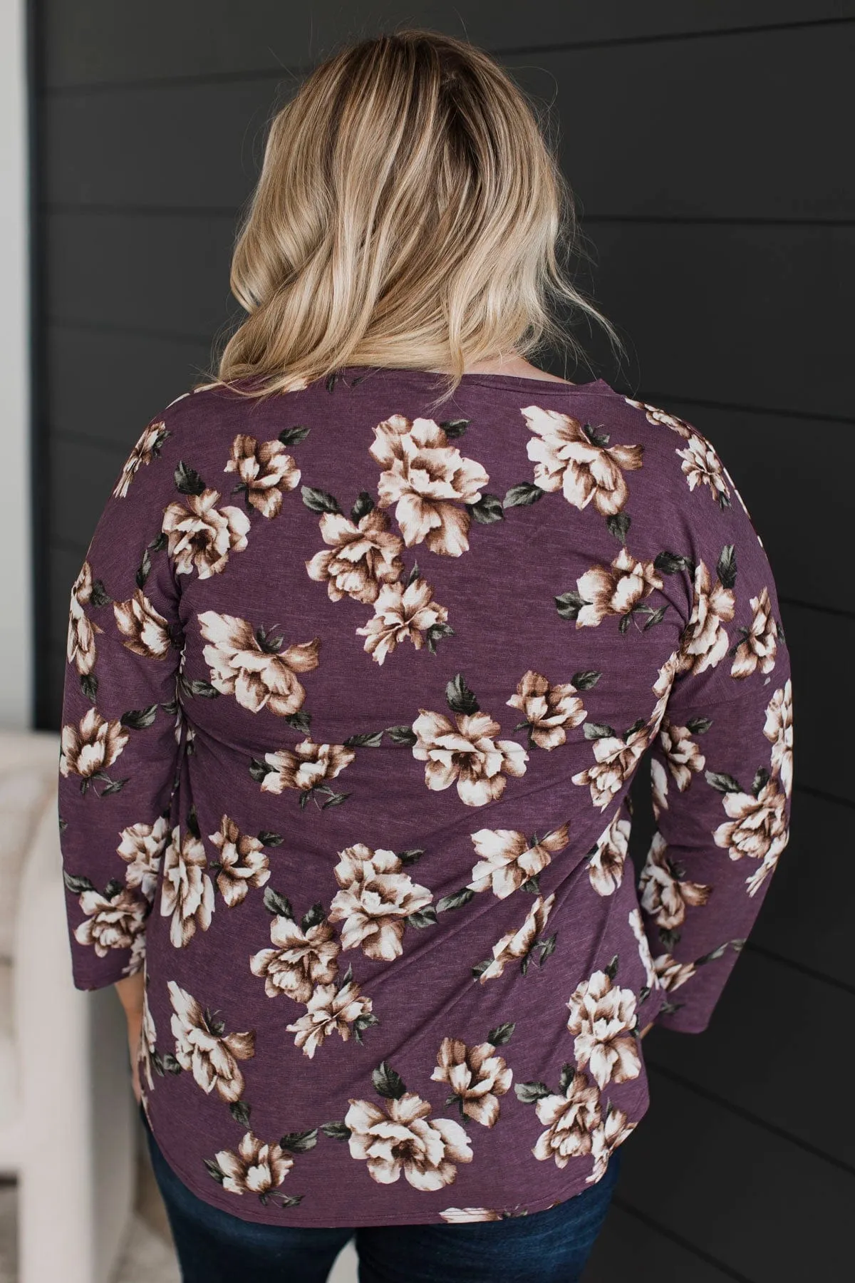 All That Remains Floral Top- Maroon
