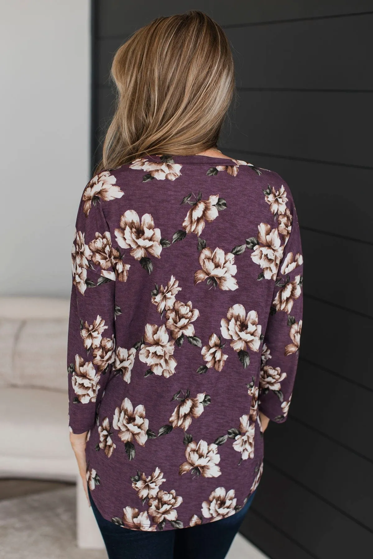 All That Remains Floral Top- Maroon