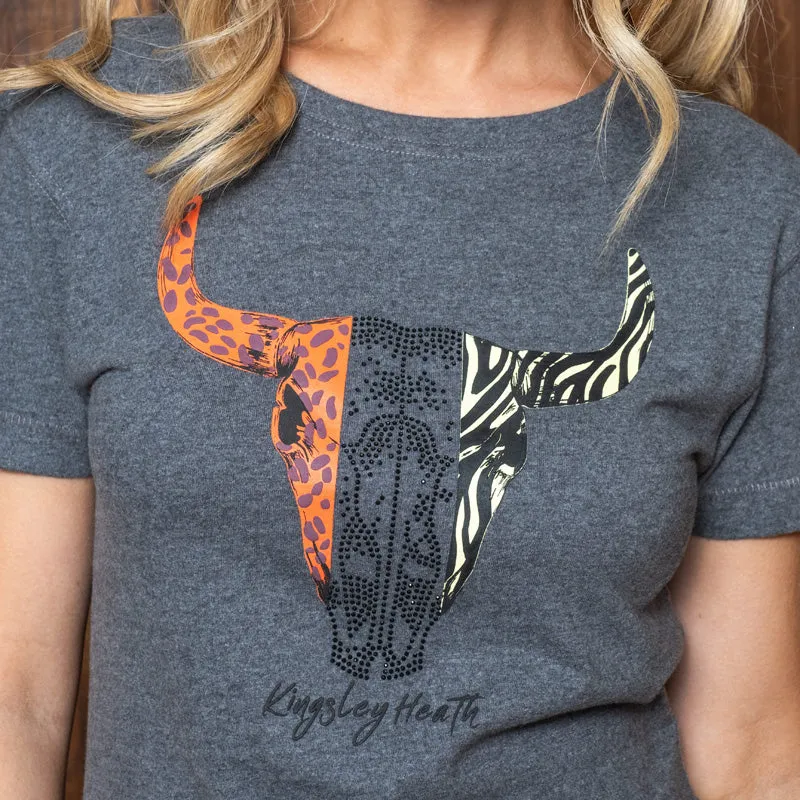 Animal Luxe Skull Crew Tee Jackal