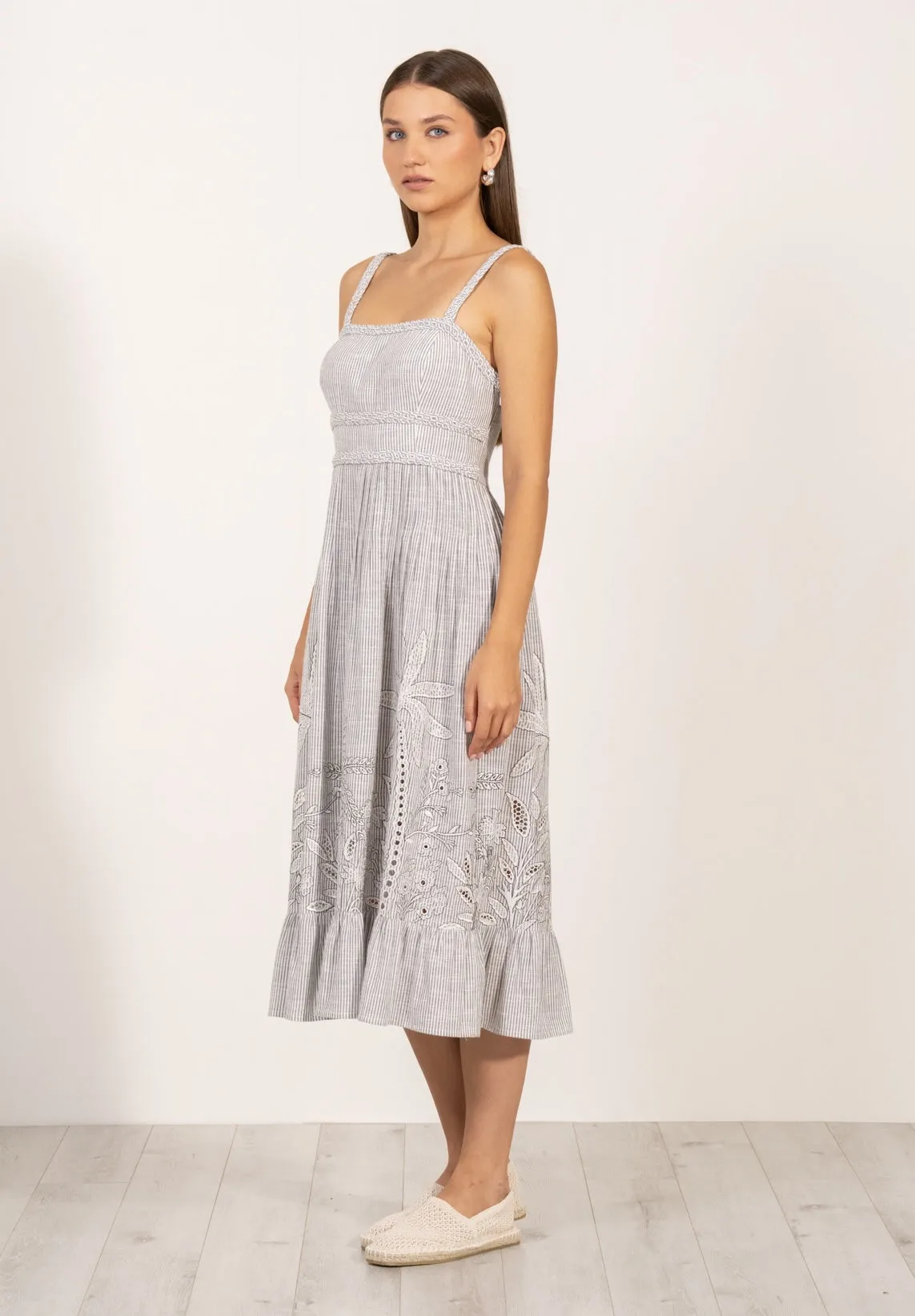 Athea gray braided dress