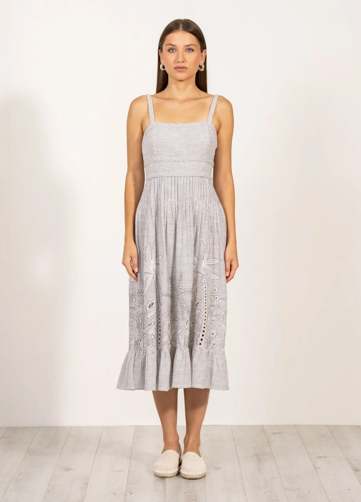 Athea gray braided dress