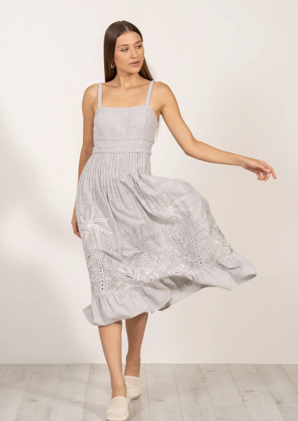 Athea gray braided dress