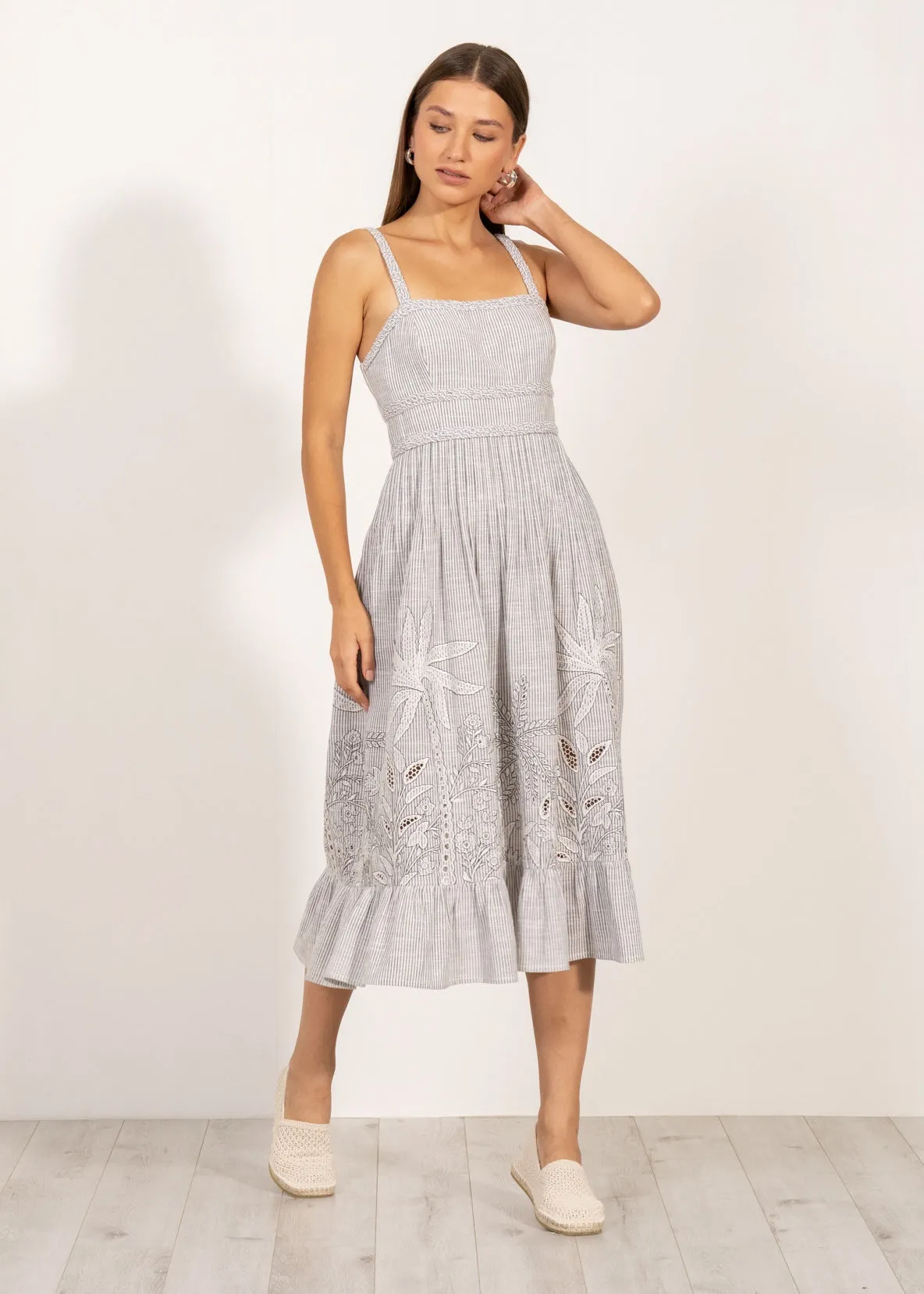Athea gray braided dress
