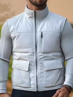 Atrium Edge Genuine Leather Vest for Men