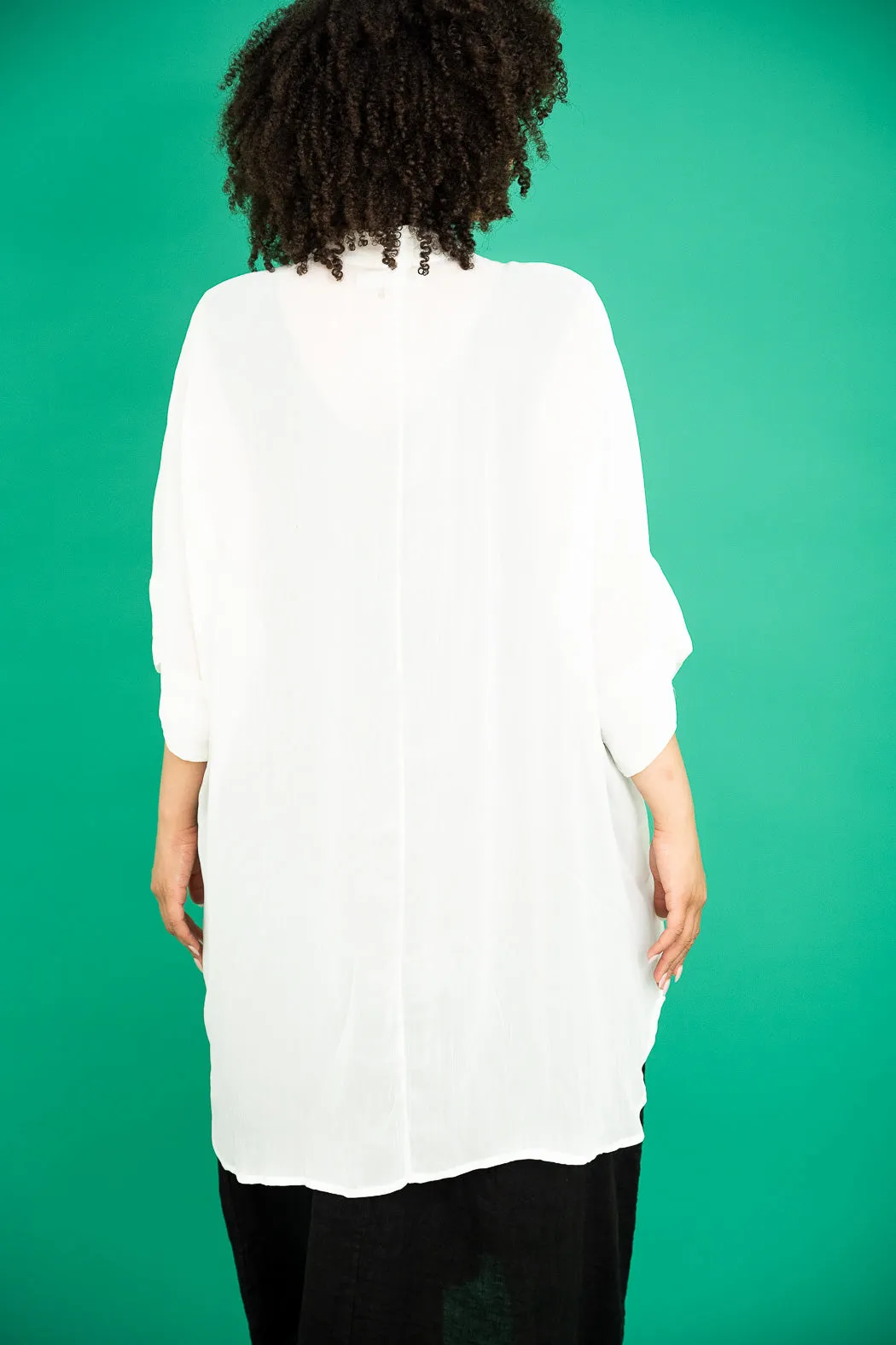 Bahama Sequinned Capelet | White