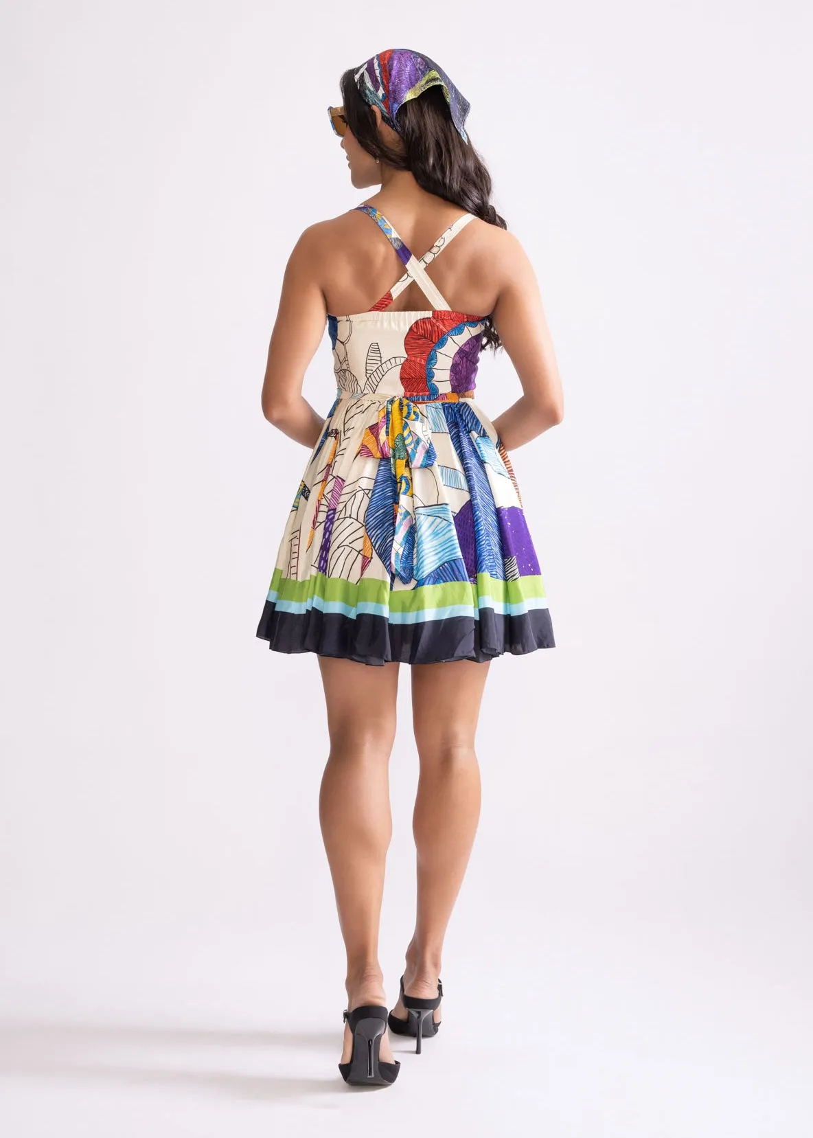 Ballerina flared mini dress