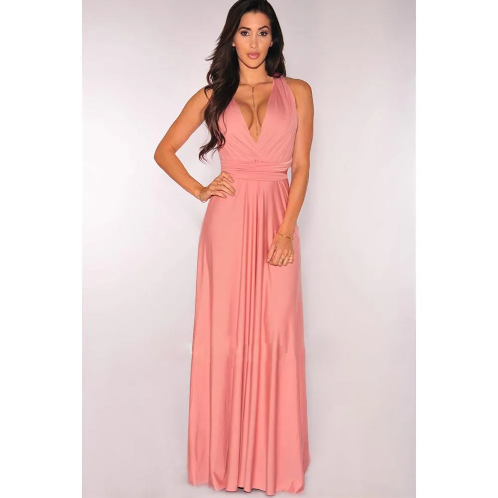 BerryBetty - Sexy Women Maxi Dress Red infinity Long Dress Multiway Bridesmaids Convertible Wrap Party Dresses Robe Longue Femme Plus Size