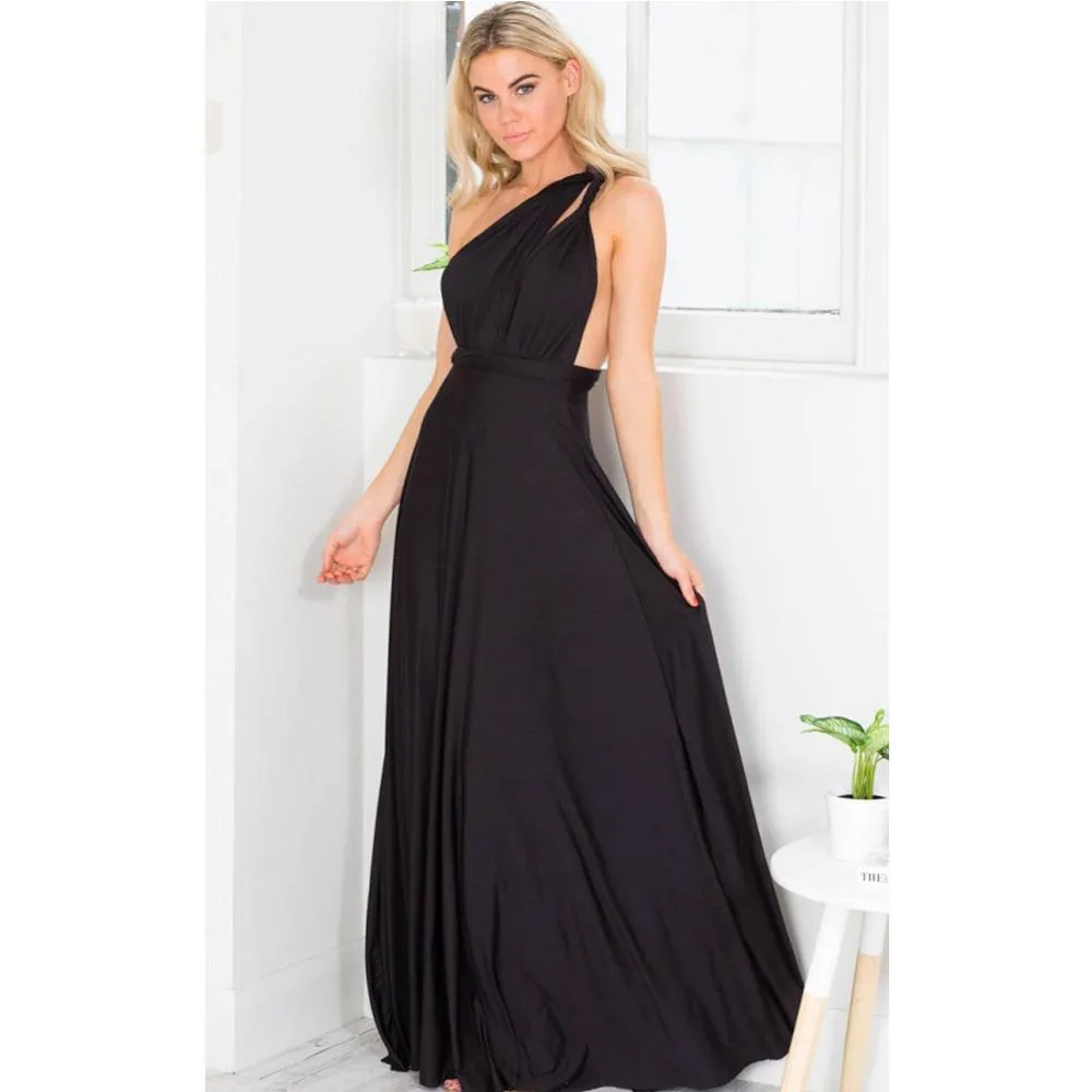 BerryBetty - Sexy Women Maxi Dress Red infinity Long Dress Multiway Bridesmaids Convertible Wrap Party Dresses Robe Longue Femme Plus Size