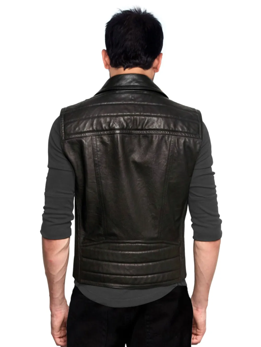 Biker's Elan Genuine Leather Vest for Men