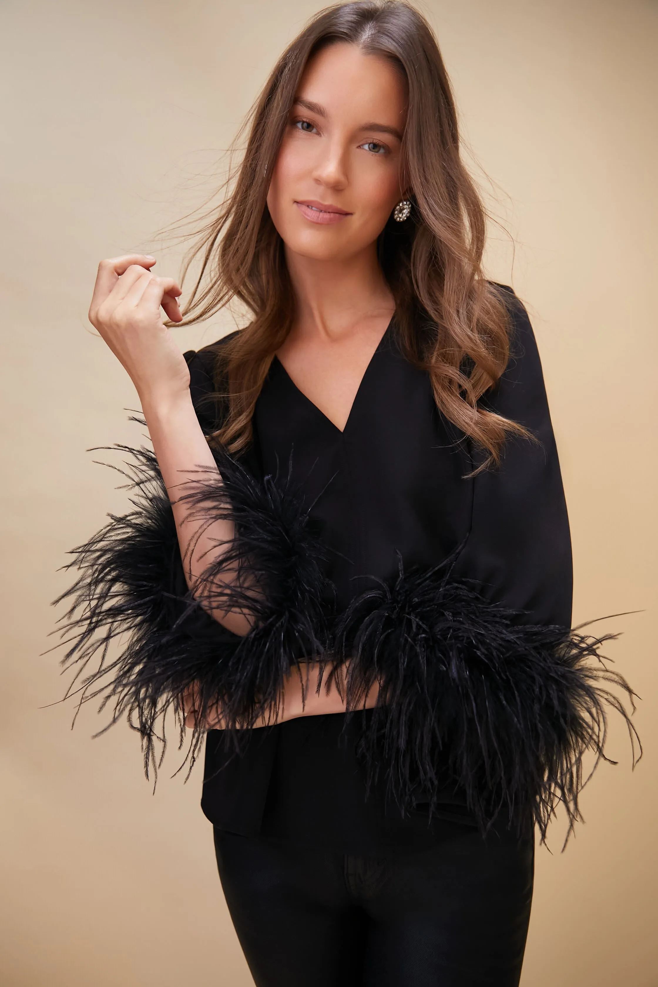 Black Feather Easton Blouse