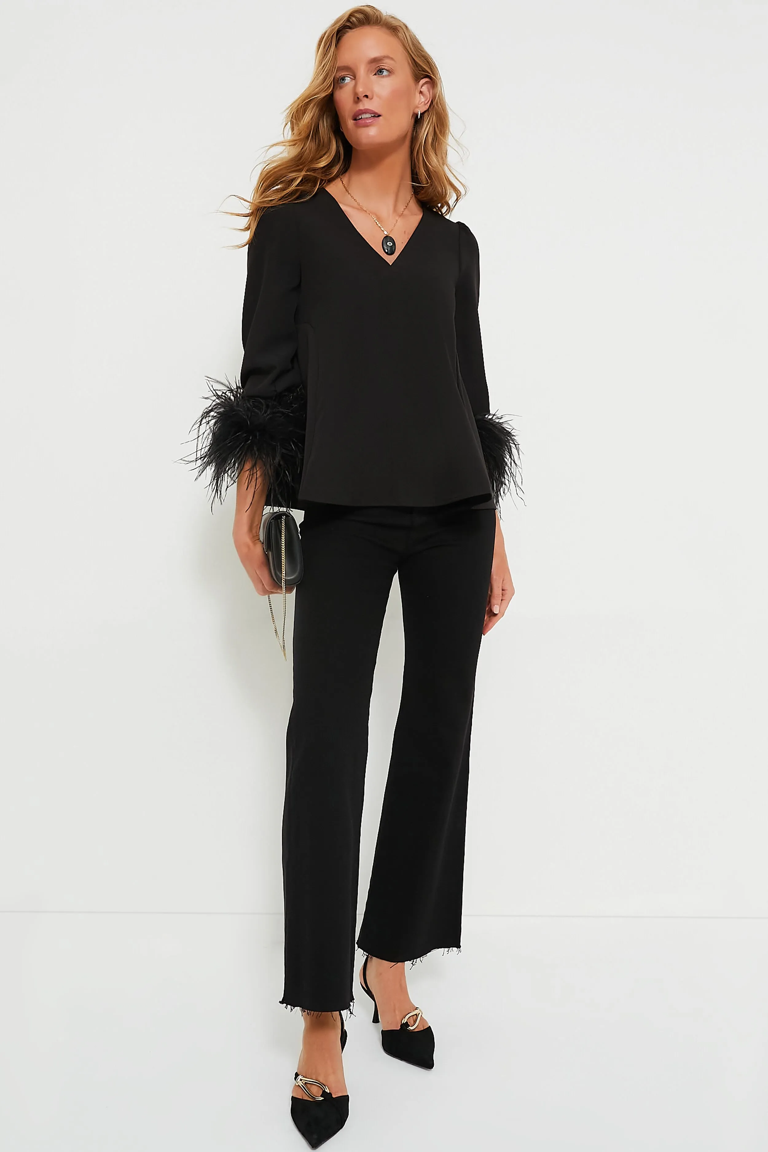 Black Feather Easton Blouse