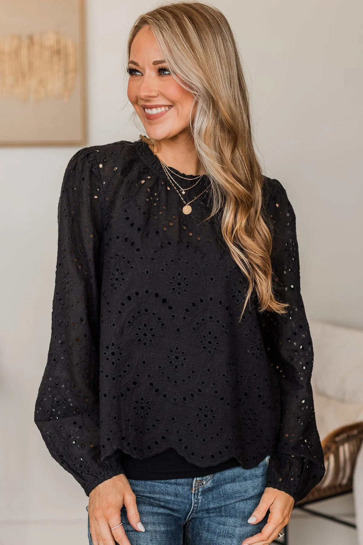 Blessings All Around Top- Black