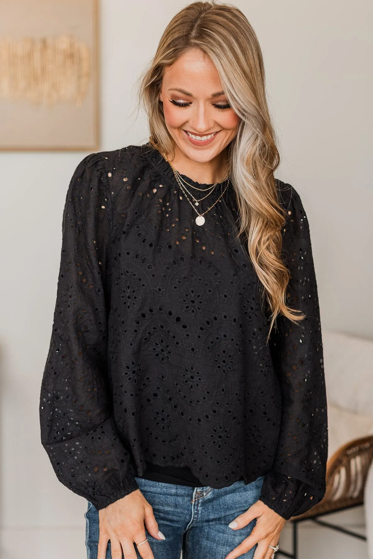 Blessings All Around Top- Black