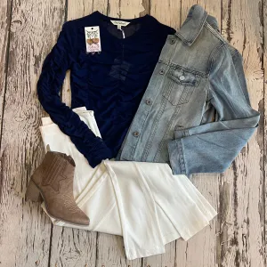 Blue Sheer LS Top