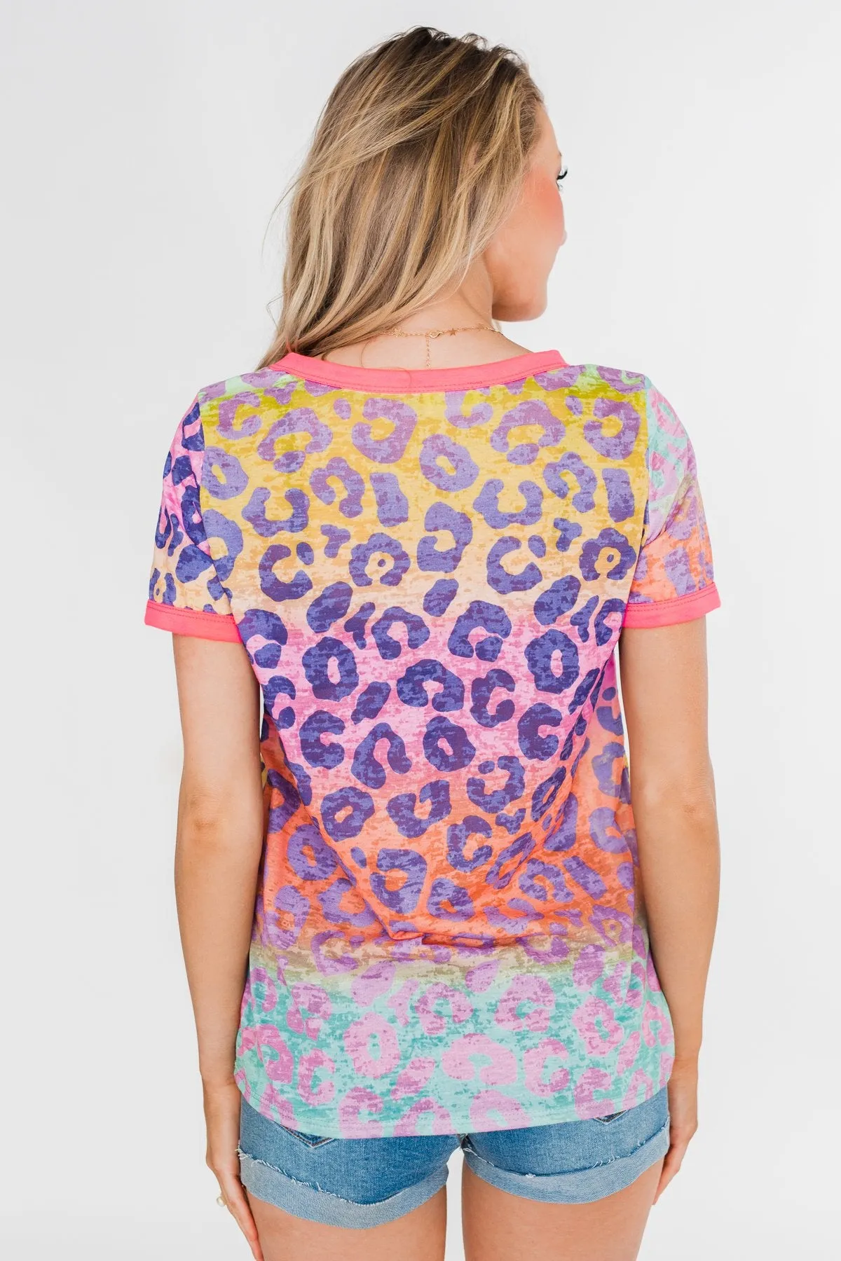 Bright & Beautiful Leopard Print Top- Multi