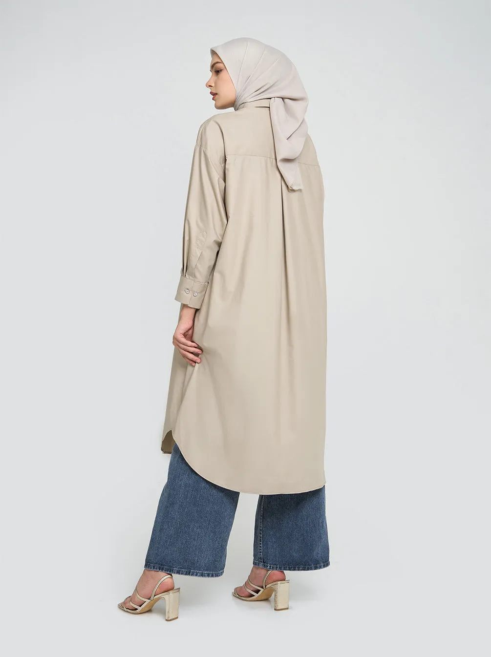 CALLA EMBROIDERY POCKET DRESS KHAKI