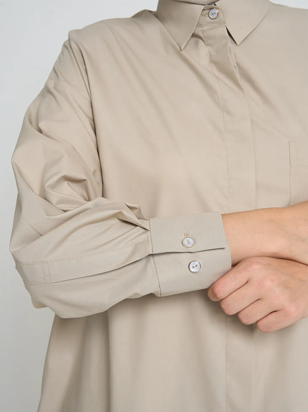 CALLA EMBROIDERY POCKET DRESS KHAKI