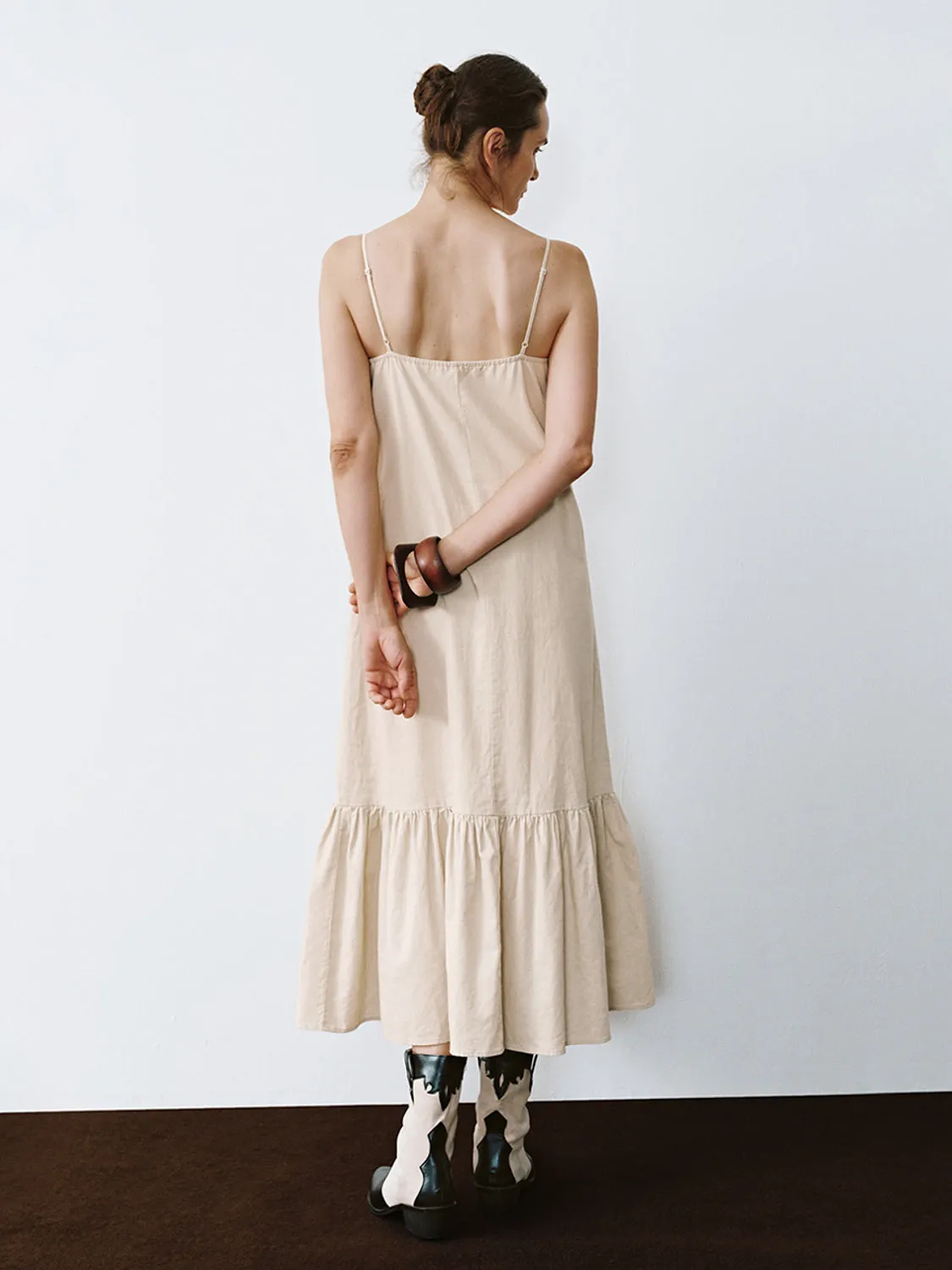Cami Ruffle Hem A-Line Dresses
