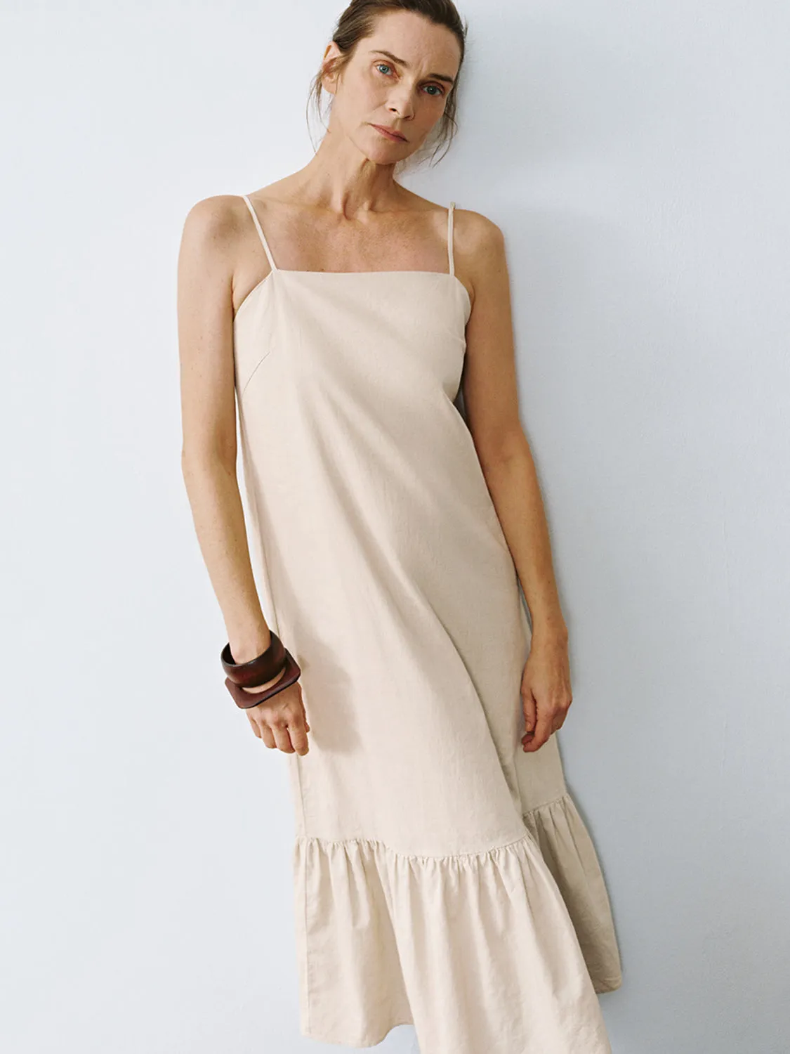 Cami Ruffle Hem A-Line Dresses