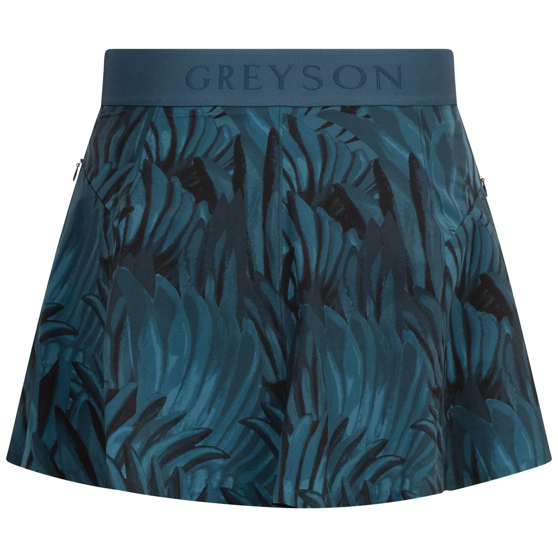 Camo Feather Phoenix Flare Skirt Aegean