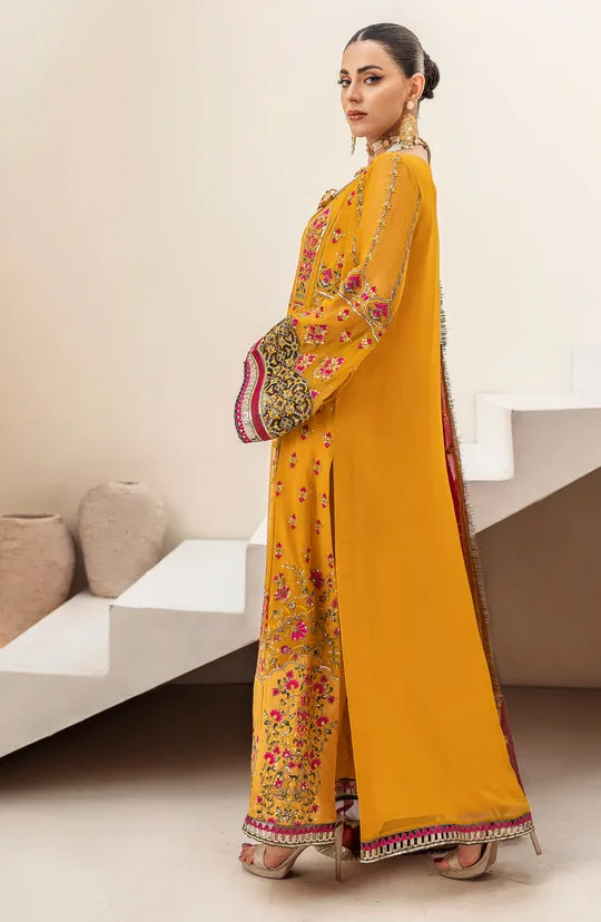 Candi Yellow Heavily Embellished Pakistani Kameez Wedding Dress